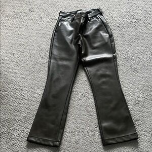 Avec Les Filles Faux Leather Ankle Pants